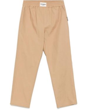 Just Cavalli Logo-Patch Pants - Natural