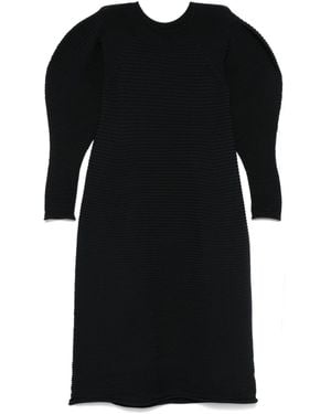 Pleats Please Issey Miyake Powan Midi Dress - Black