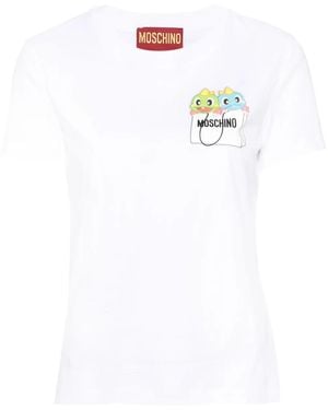 Moschino Puzzle Bobble Cotton T-Shirt - White