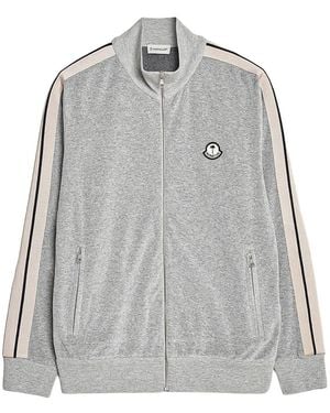 Palm Angels X Moncler Genius Logo-Patch Side-Stripe Jacket - Gray