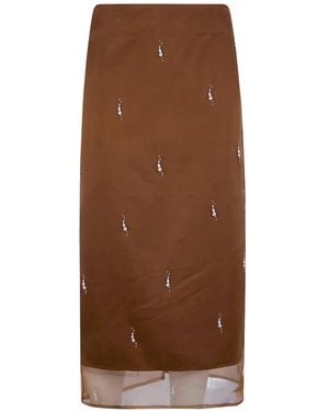 Rohe Falda con cuentas - Marrón