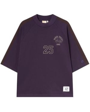 Champion Camiseta con paneles en contraste - Morado