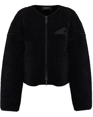 DSquared² Embroidered Fleece Jacket - Black