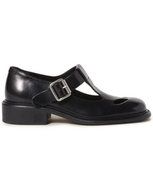 Miu Miu T-Bar' Derby Shoes - Black