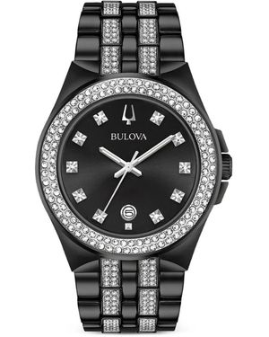 Bulova Crystal 42Mm Watch - Black
