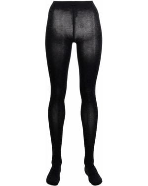 CASABLANCA Collants À Motif Monogrammé - Noir