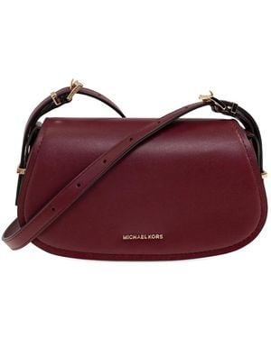 MICHAEL Michael Kors Small Lydia Curved Leather Cross Body Bag - Purple