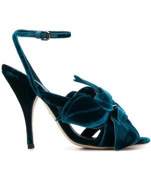 Marco De Vincenzo Fluwelen Sandalen - Blauw