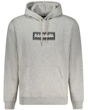 Napapijri Box-Logo Hoodie - Grey
