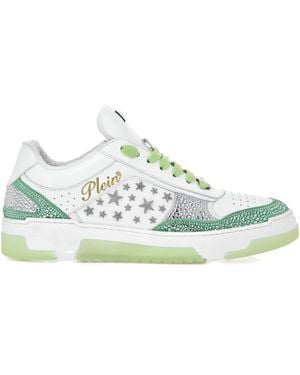 Philipp Plein Baskets À Détails De Clous - Vert