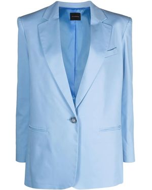 ANDAMANE Guia Oversized Single-Breasted Blazer - Blue