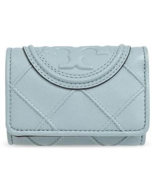 Tory Burch Portemonnaie Mit Logo-Prägung - Blau