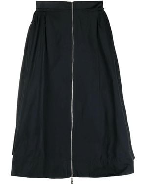 John Richmond Zip A-Line Midi Skirt - Black