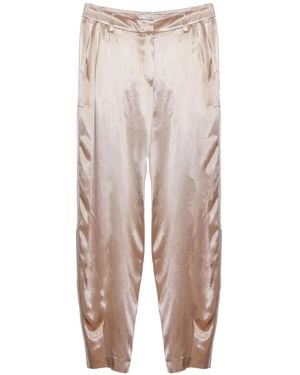 Genny Silk Trousers - Natural