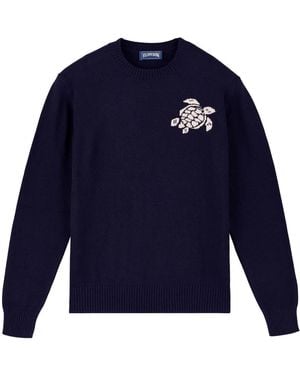 Vilebrequin Embroidered-Logo Jumper - Blue