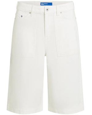 KARL LAGERFELD Denim Bermuda Shorts - White