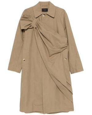 Simone Rocha Bow-Detail Coat - Natural