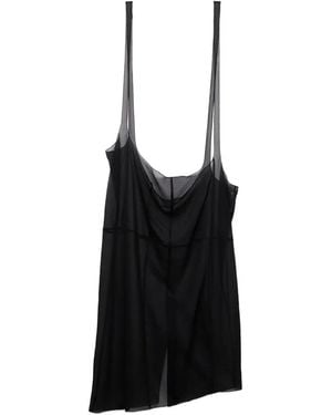 Prada Cigaline Midi-Skirt With Suspender Straps - Black