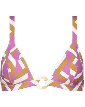 Eres Must Geometric-Print Bikini Top - Pink