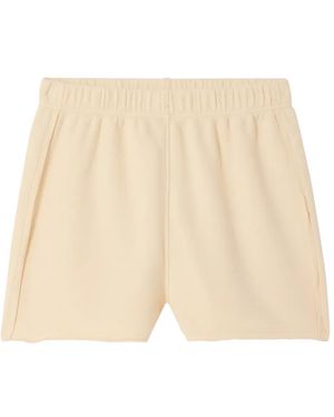 American Vintage Shorts Con Orlo A Taglio Vivo - Neutro