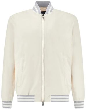 Paul & Shark Veste Bomber À Fermeture Zippée - White
