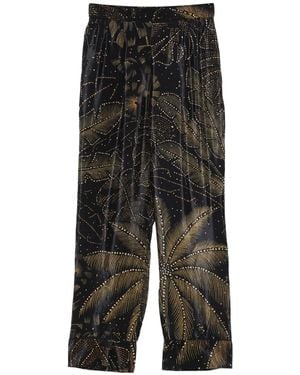 FARM Rio Palm-Tree Print Pants - Grey