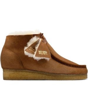 Clarks Bottines Wallabee - Marron
