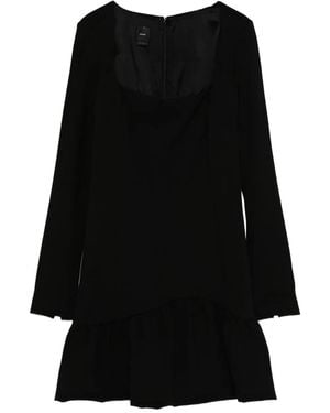 Pinko Square-Neck Mini Dress - Black
