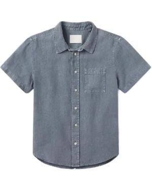 Citizens of Humanity Cairo Buttoned Short-Sleeve Shirt - Blue