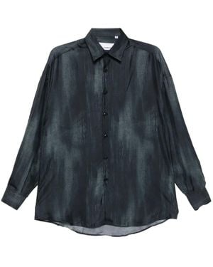 Costumein Abstract-Print Long-Sleeve Shirt - Blue