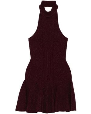 retroféte Ausgestelltes Quinn Neckholder-Minikleid - Rot