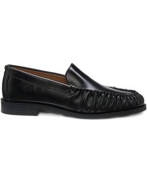 BOSS Ruched-Detailed Loafers - Black
