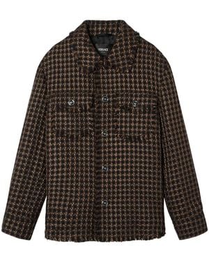 Versace Plaid Shirt Jacket - Black