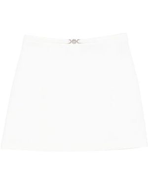 Versace Embellishment A-Line Skirt - White