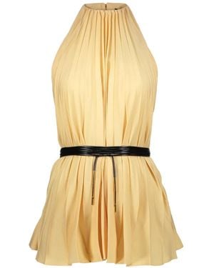 Ellery Top Con Scollo All'Americana - Metallizzato