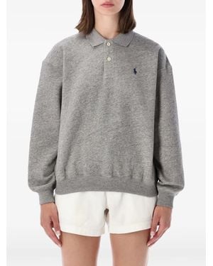 Polo Ralph Lauren Long-Sleeve Polo Shirt - Grey
