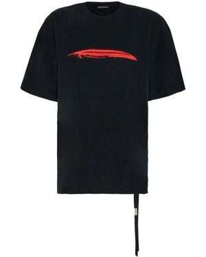 Ann Demeulemeester オーバーサイズ Tシャツ - ブラック
