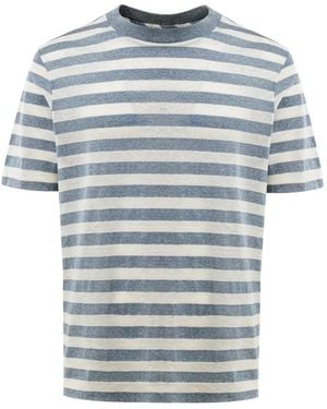 Gran Sasso Striped T-Shirt - Blue