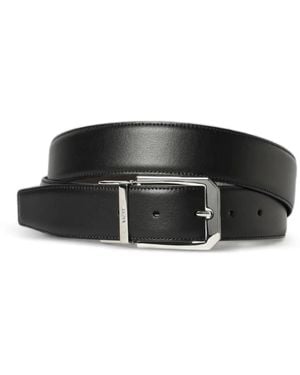 ZEGNA Reversible Leather Belt - Black
