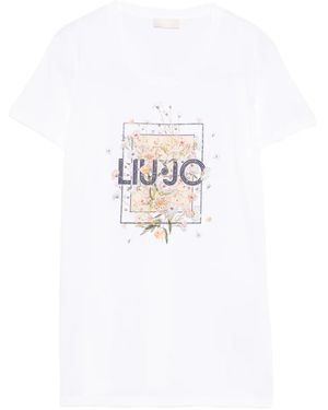 Liu Jo Floral-Print T-Shirt - White