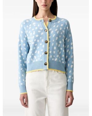 Never Fully Dressed Geknöpfter Cardigan Mit Polka Dots - Blau