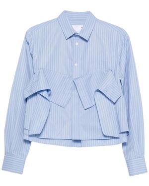 Sacai Camicia A Righe - Blu