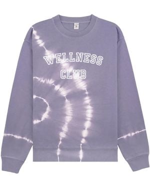 Sporty & Rich Wellness Club Crew-Neck Sweatshirt - Purple