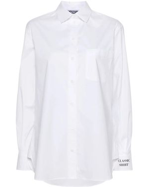 Moschino Chest-Pocket Poplin Shirt - White