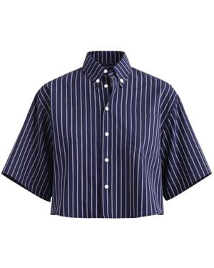 10 Crosby Derek Lam Ember Striped Shirt - Blue