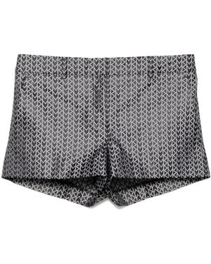 Michael Kors Shorts Corti Con Logo Jacquard Mk2000 - Grigio