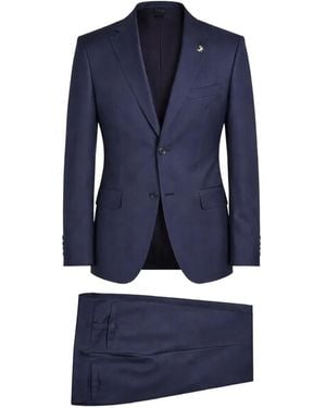 Tombolini Single-Breasted Notched-Lapels Suit - Blue
