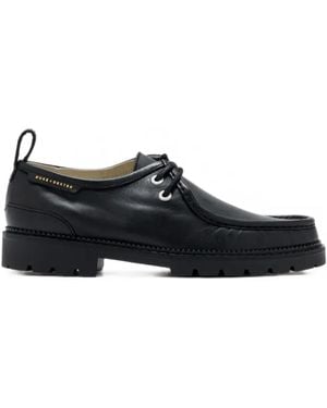 Duke & Dexter Moby Leather Boat Shoes - Black