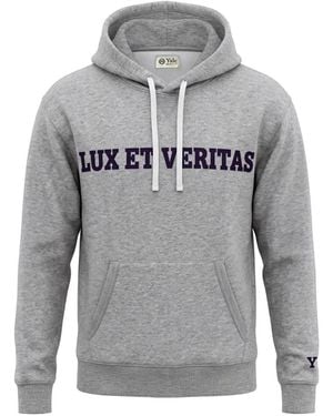 GANT X Yale Logo-Print Hoodie - Gray