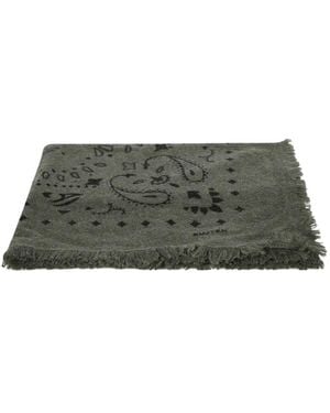 Kujten Paisley Fringed Scarf - Green